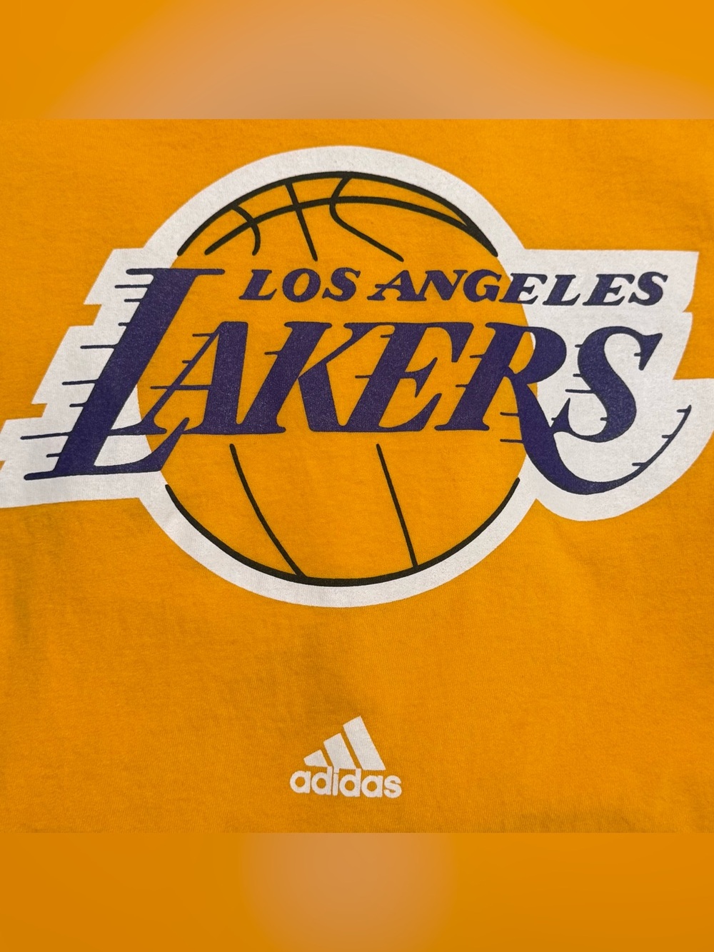 adidas Los Angeles Lakers Yellow Gold Men's Tee